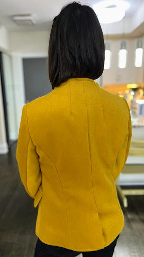Mustard wool on sale jacket